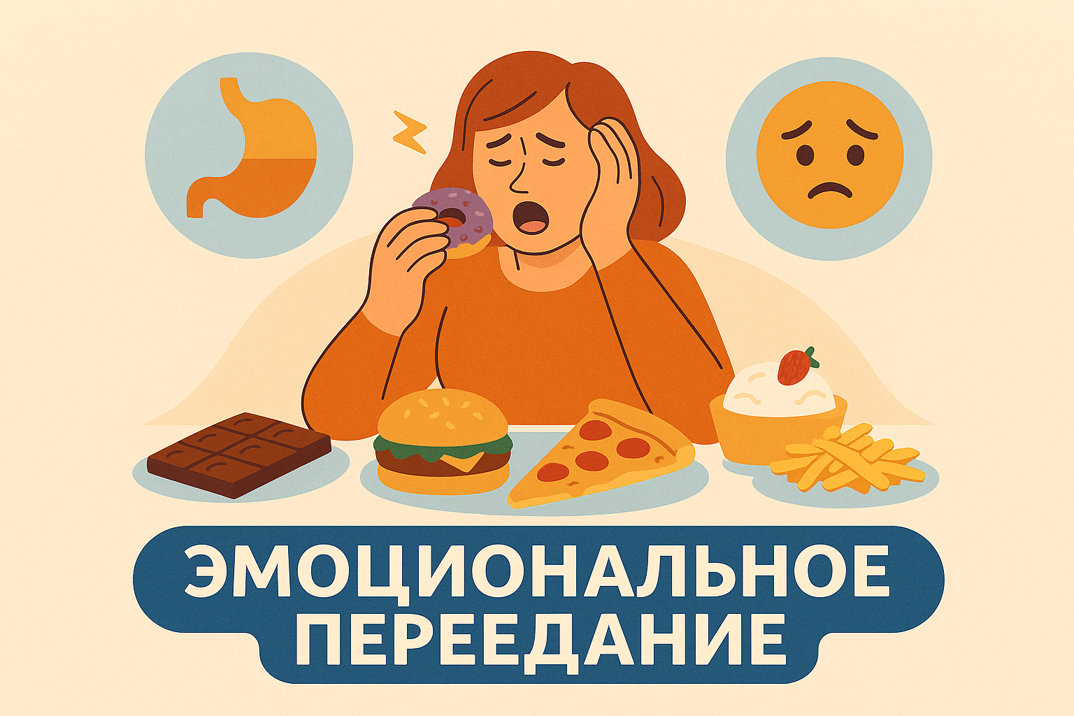 🍽️ Почему мы едим, когда не голодны: тайные механизмы эмоционального переедания