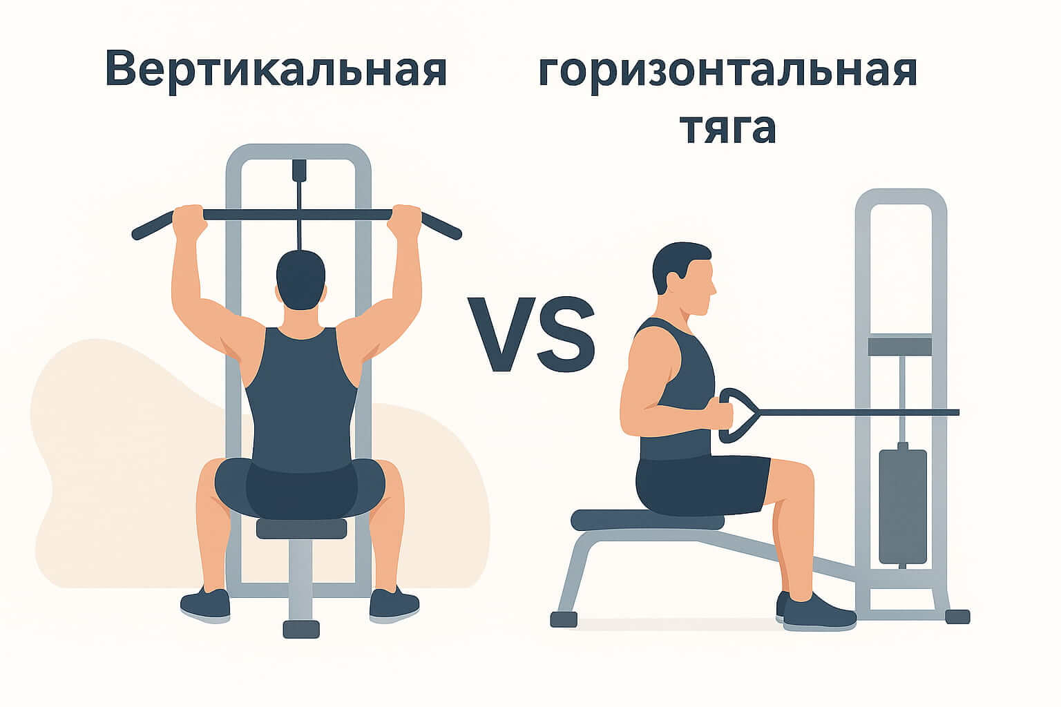 Вертикальная vs горизонтальная тяга: почему нужны оба типа движений