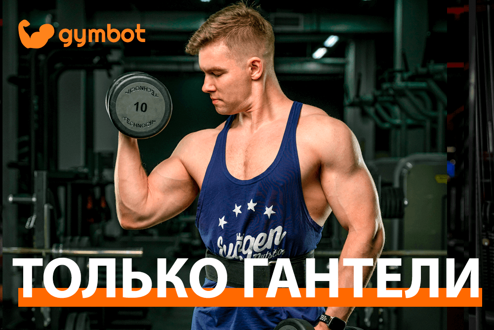 Силовая тренировка с гантелями для мужчин