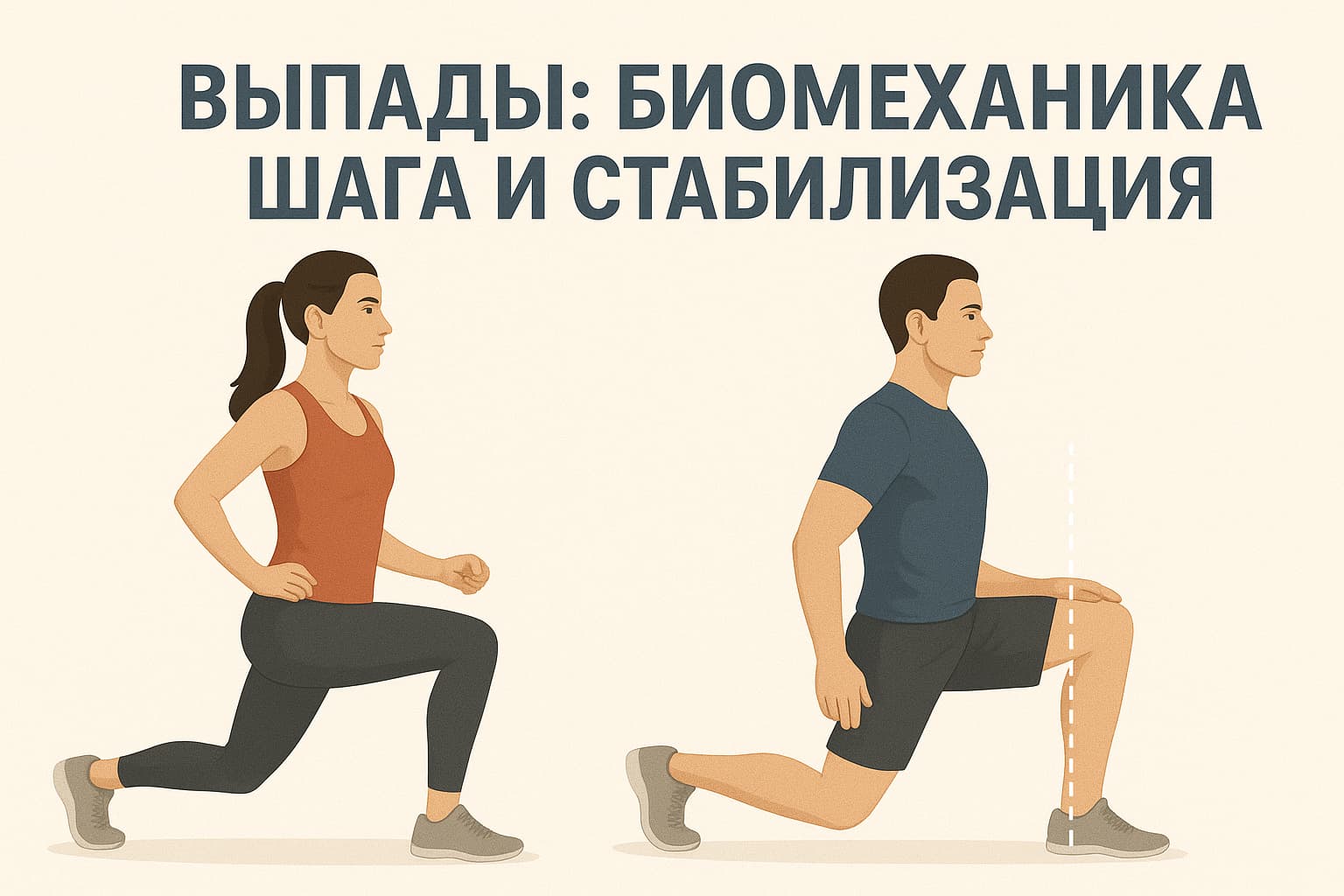 Почему выпады травмируют колени: биомеханика, которую игнорируют 95% занимающихся