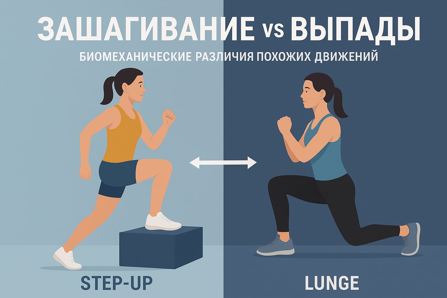Зашагивания или выпады: какое упражнение выбрать и почему это важнее, чем вы думаете